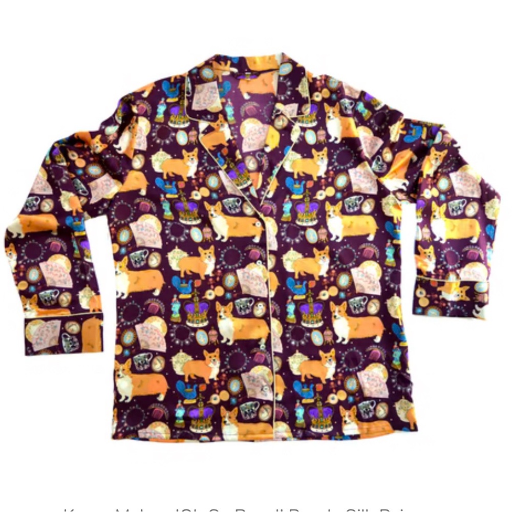 Karen Mabon Corgi Satin Pj top